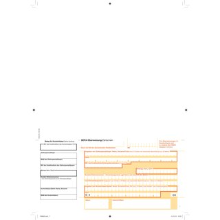 SEPA - berweisung / Zahlschein  A4, Beleg links.